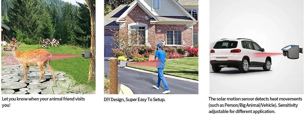 Solar Wireless Driveway Alarm System with 400m Range Motion Sensor - Image 8