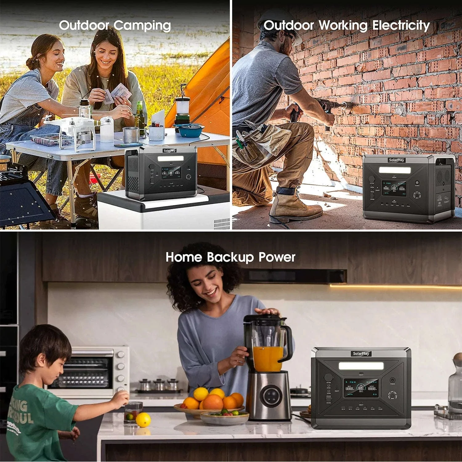 Portable Power Station 2160Wh 2400W Solar Generator Backup - Image 6