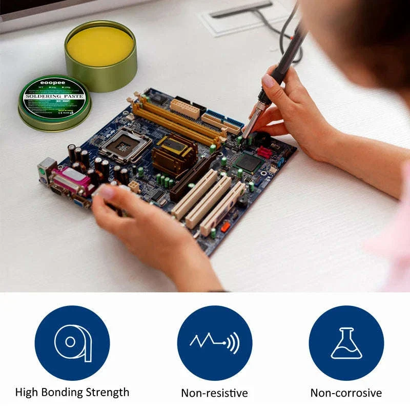 Rosin Solder Paste Flux for Precise Circuit Board Repair - Image 3