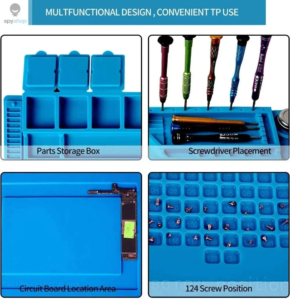 Heat Resistant Silicone Soldering Mat for Electronics Repair - Image 4