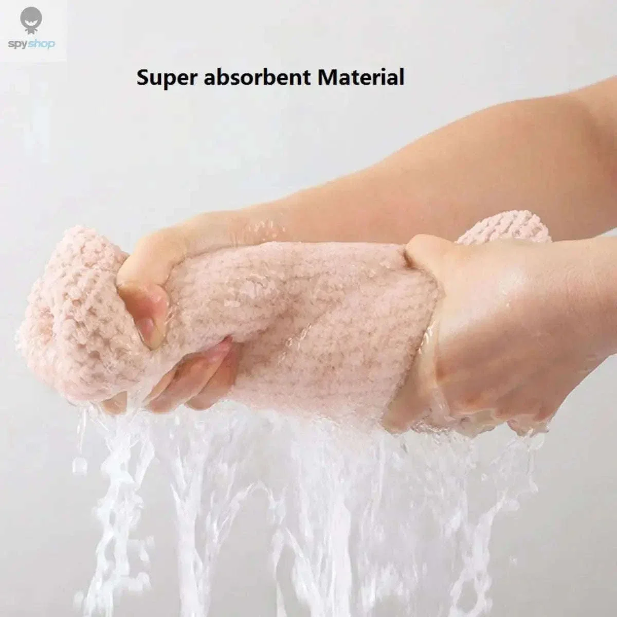 Quick-Dry Microfiber Hair Towel Wrap with Secure Button Closure - Image 2