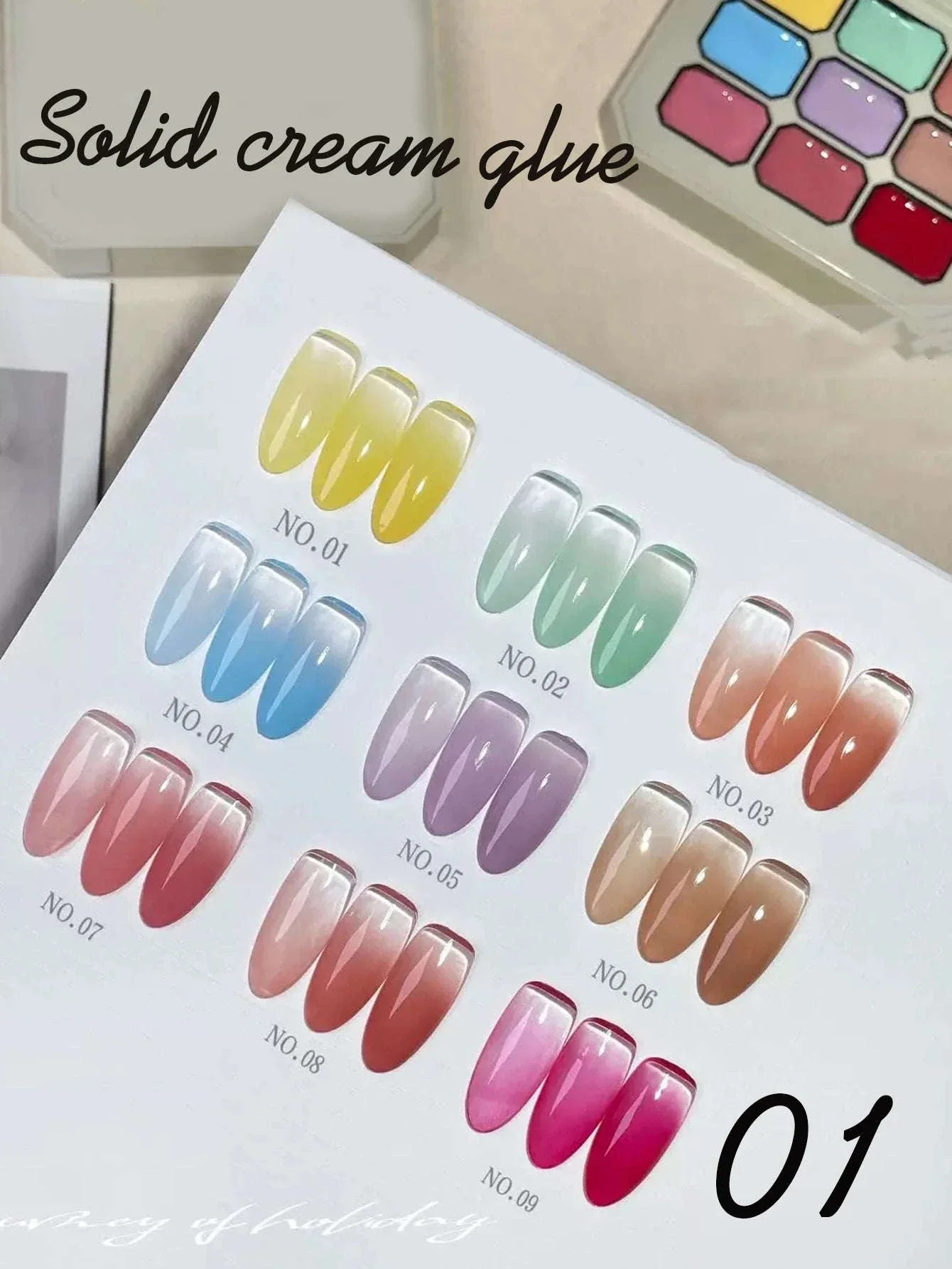 9-Color Peelable UV/LED Gel Nail Polish Palette - Image 8