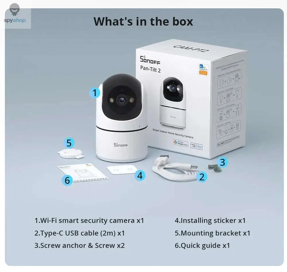 SONOFF CAM PT2 Smart Indoor Security Camera, 1080P PT - Image 27