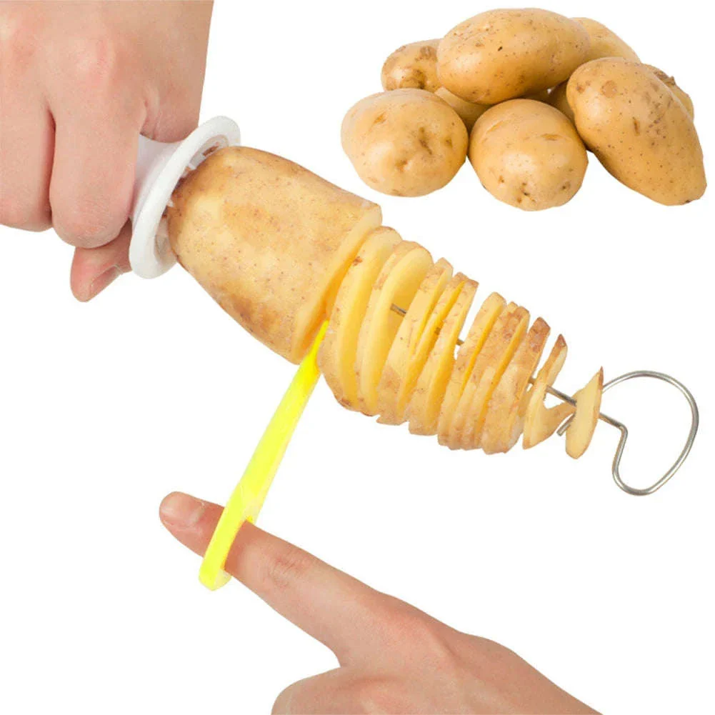 Spiral Potato Slicer Manual Tornado Cutter with Stainless Steel Blades - Image 12