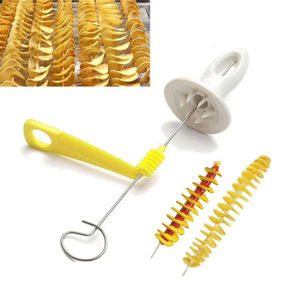 Spiral Potato Slicer Manual Tornado Cutter with Stainless Steel Blades - Image 15