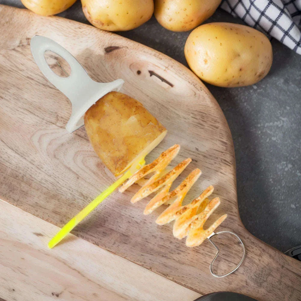 Spiral Potato Slicer Manual Tornado Cutter with Stainless Steel Blades - Image 4