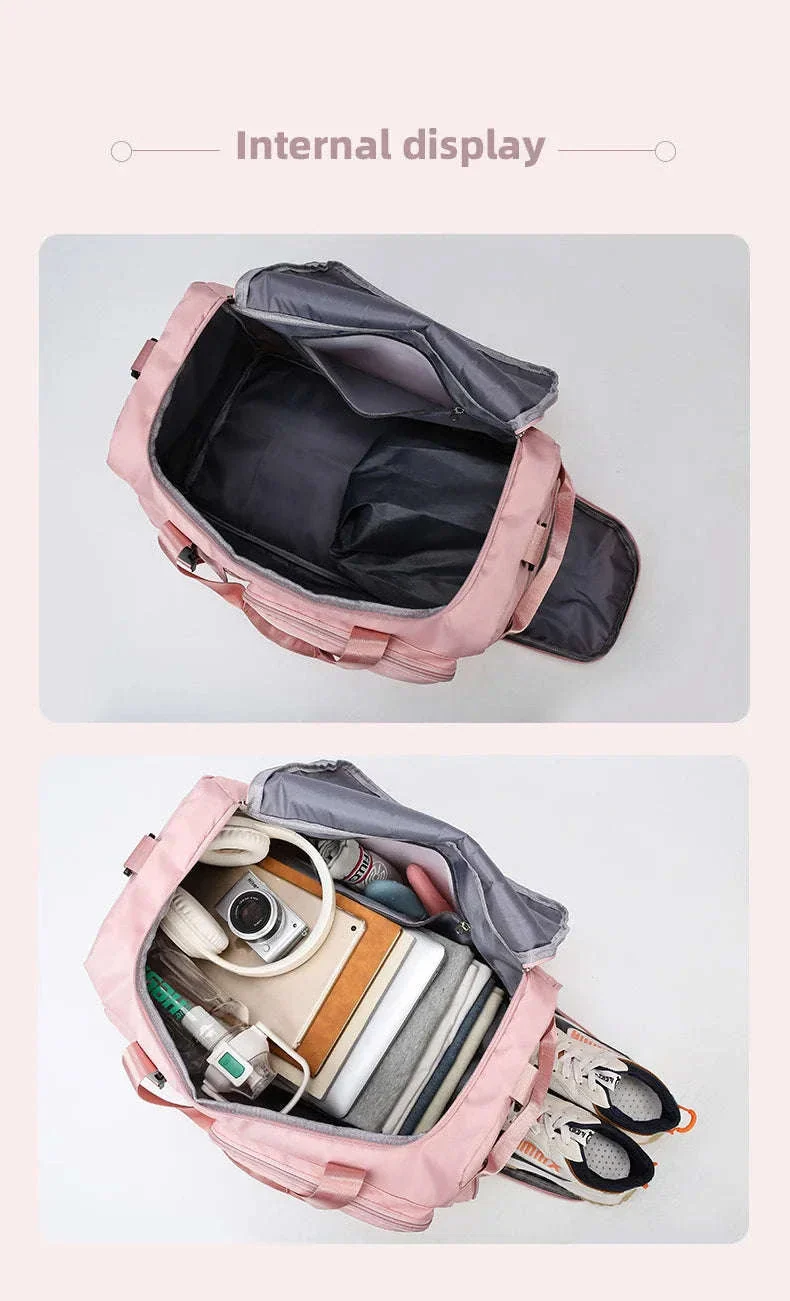 Fitness Duffel Bag for Women with Shoe and Wet Pockets - Image 15