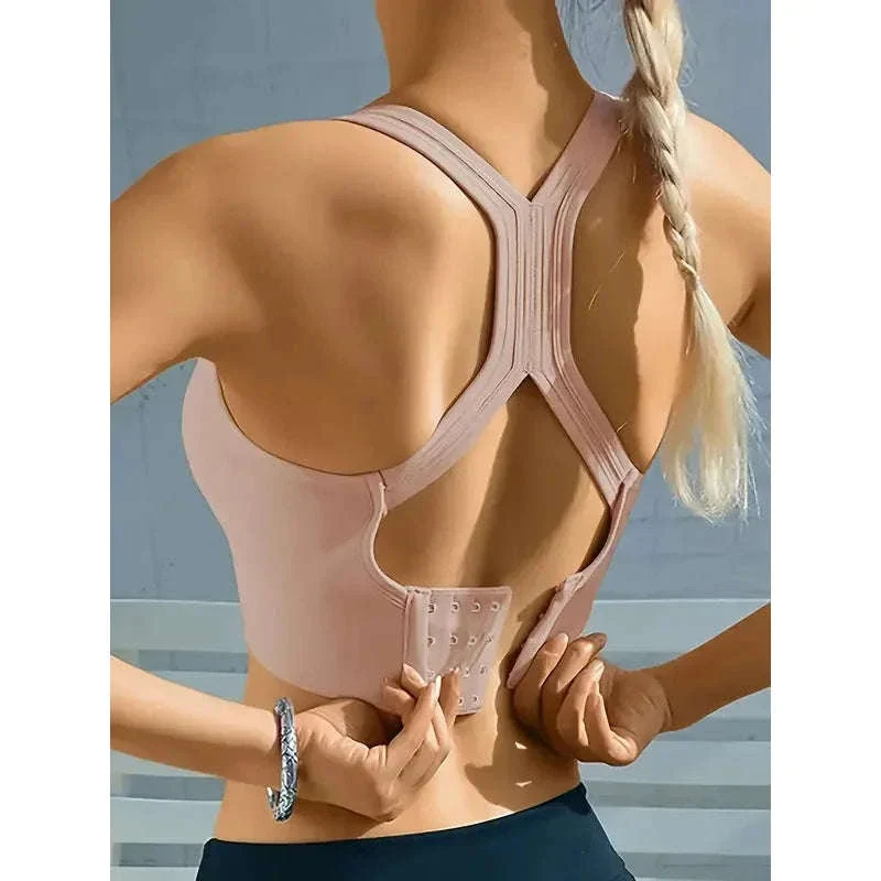 Seamless Yoga Tank Bra with Push-Up Support - Image 4