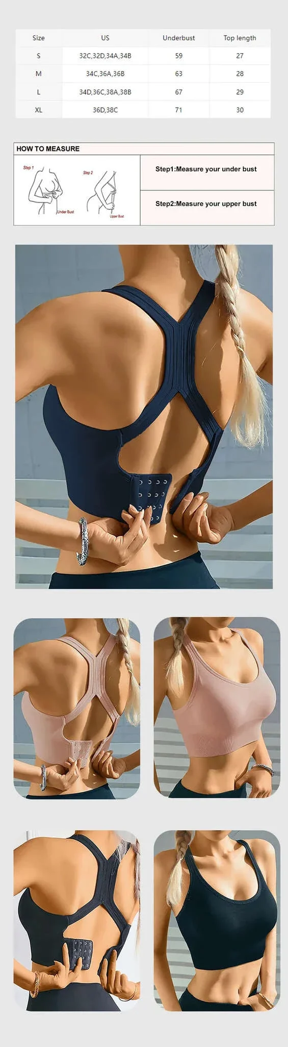 Seamless Yoga Tank Bra with Push-Up Support - Image 7