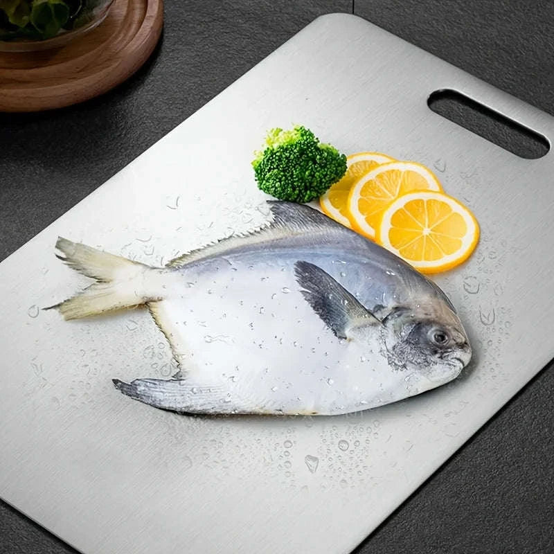 Stainless Steel 3-Piece Cutting Board Set with Non-Slip Feet - Image 3