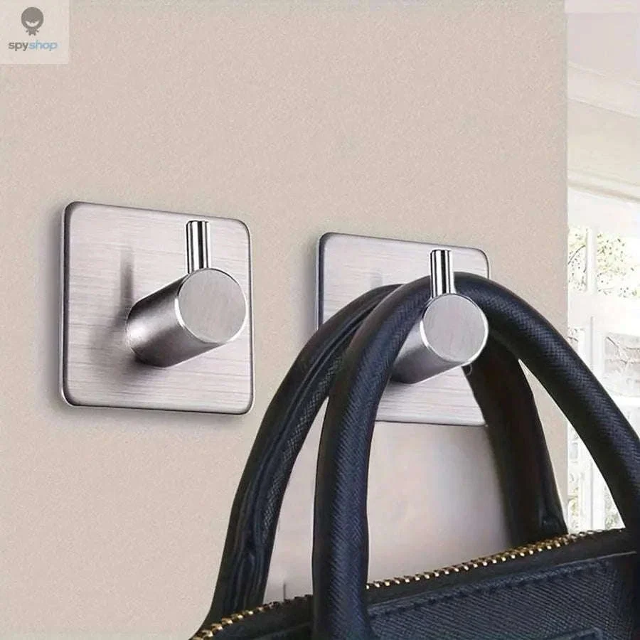 Stainless Steel Adhesive Hooks for Traceless Wall Storage - Image 7