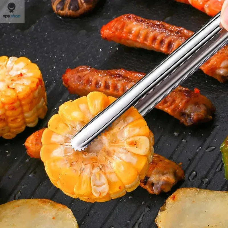 Stainless Steel BBQ Grill Tongs with Heat-Safe Precision Grip - Image 3