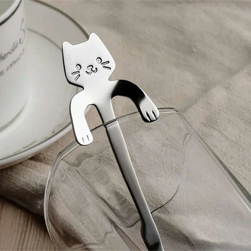 Stainless Steel Cat Coffee Spoon for Drinks and Desserts - Image 2
