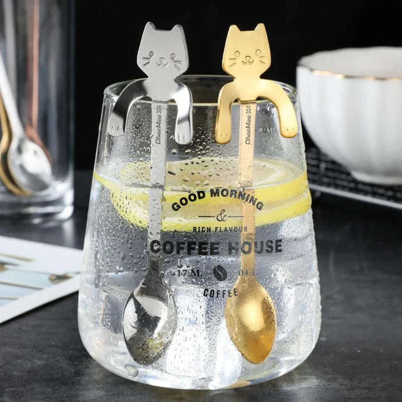 Stainless Steel Cat Coffee Spoon for Drinks and Desserts - Image 9