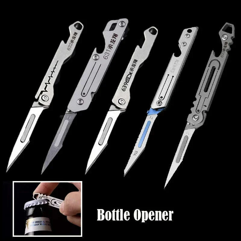 Stainless Steel Fast-Open Mini Scalpel Bottle Opener Knife