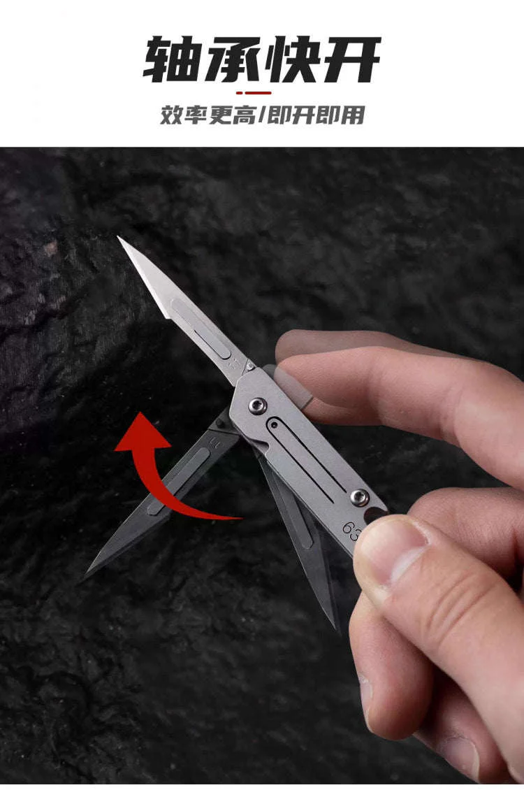 Stainless Steel Fast-Open Mini Scalpel Bottle Opener Knife - Image 12