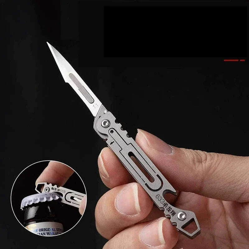 Stainless Steel Fast-Open Mini Scalpel Bottle Opener Knife - Image 6