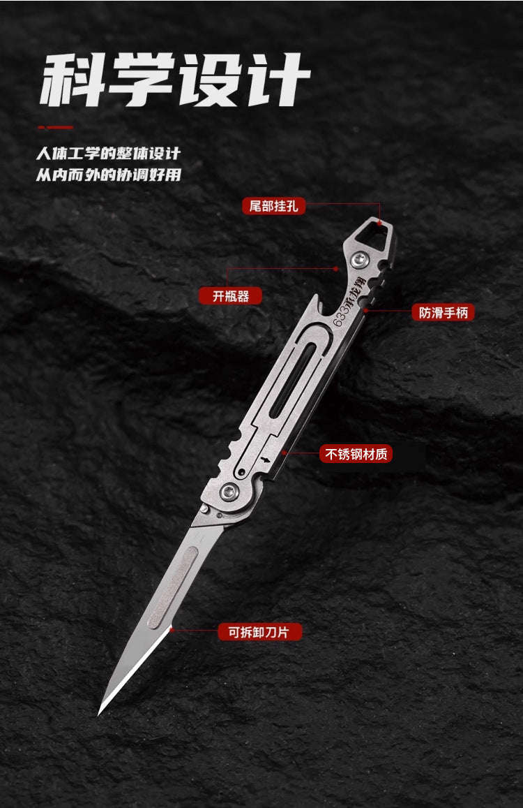 Stainless Steel Fast-Open Mini Scalpel Bottle Opener Knife - Image 8