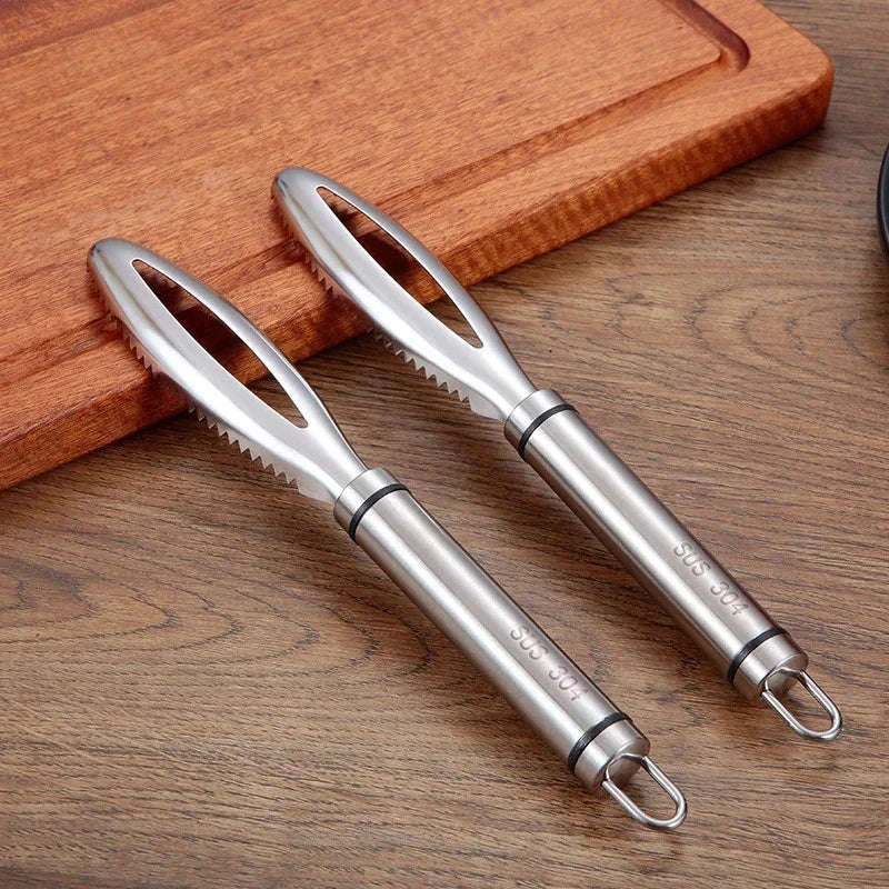 Stainless Steel Fish Scaler & Bone Tweezers Set - Image 11
