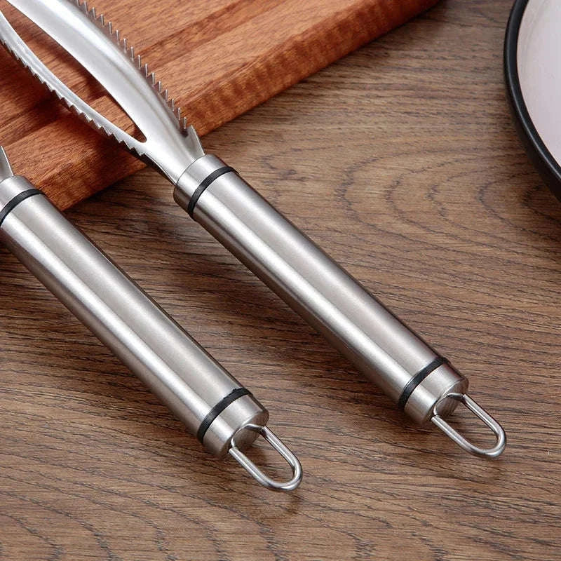 Stainless Steel Fish Scaler & Bone Tweezers Set - Image 14