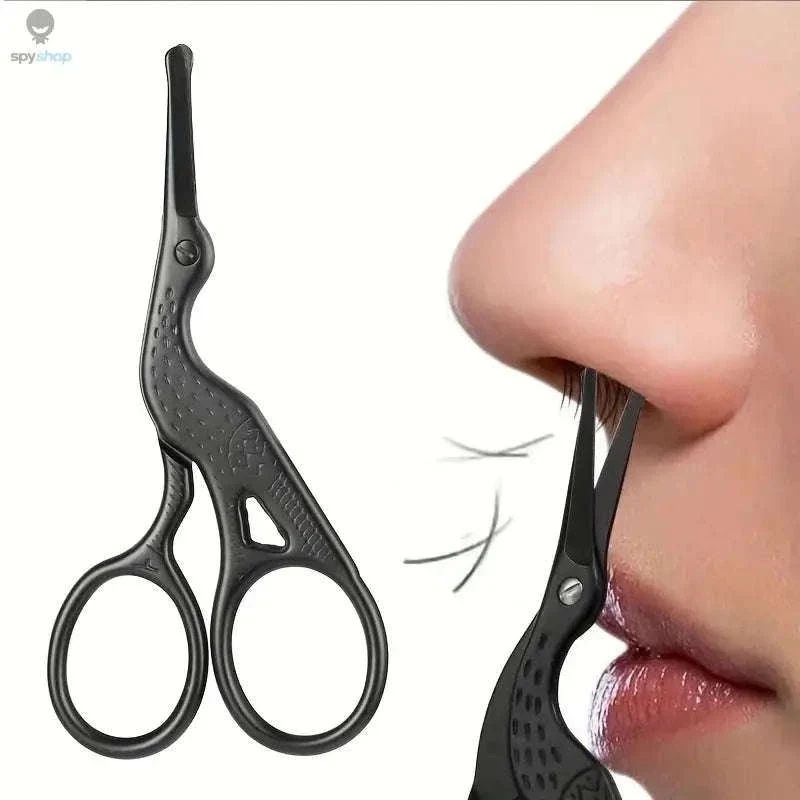 Round Head Stainless Steel Nose Hair Scissors for Safe Trimming
