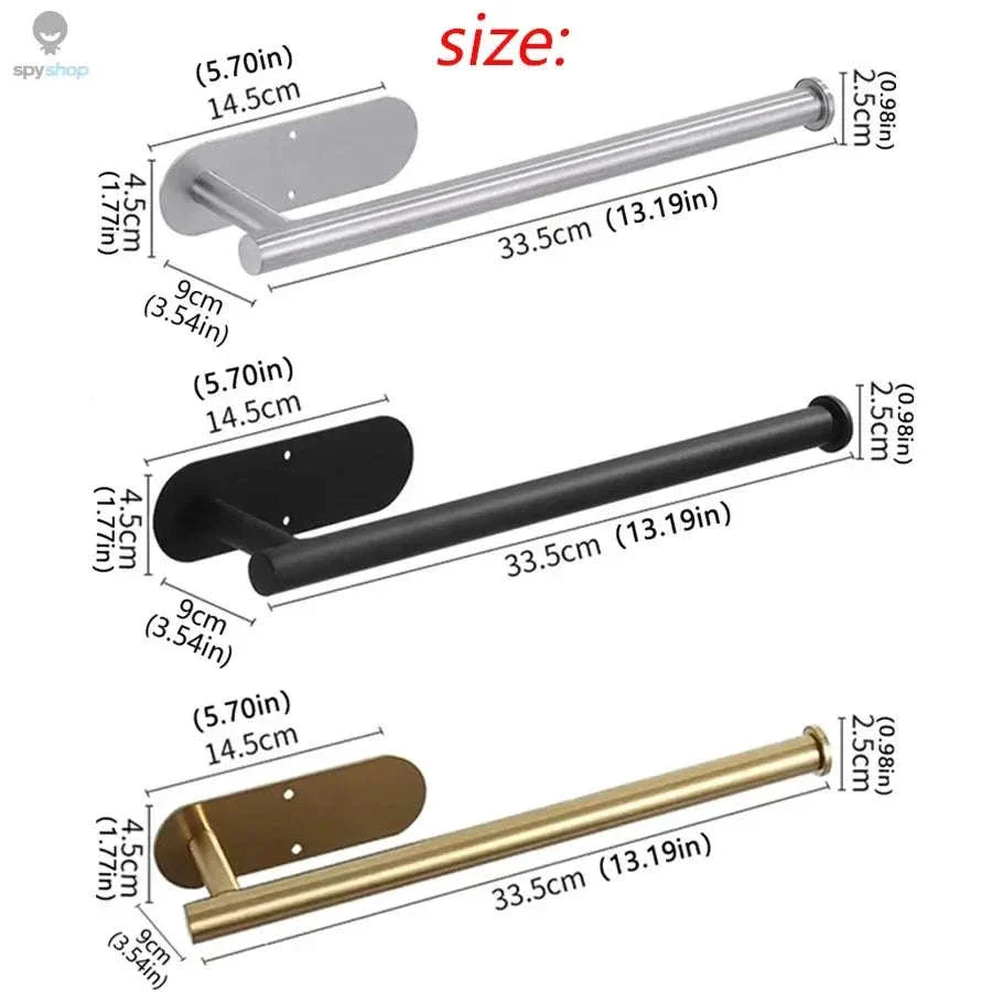 Stainless Steel Paper Towel Holder with Adhesive or Screw Mount - Image 13