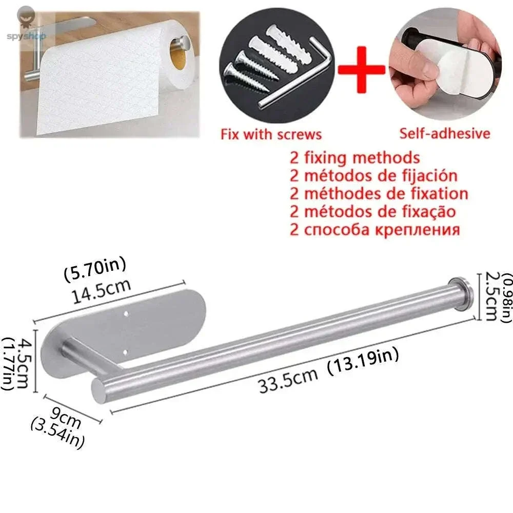 Stainless Steel Paper Towel Holder with Adhesive or Screw Mount - Image 20