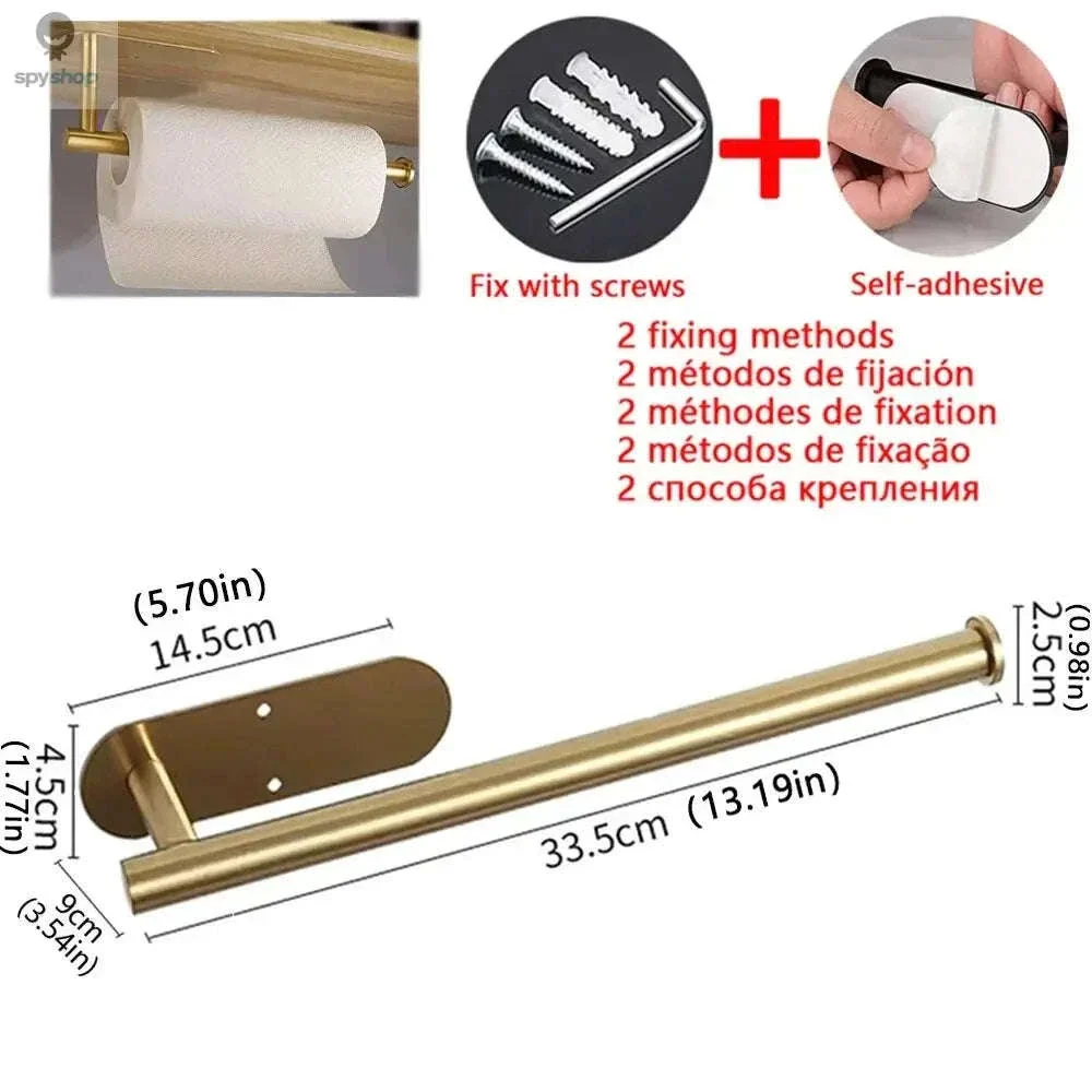 Stainless Steel Paper Towel Holder with Adhesive or Screw Mount - Image 21