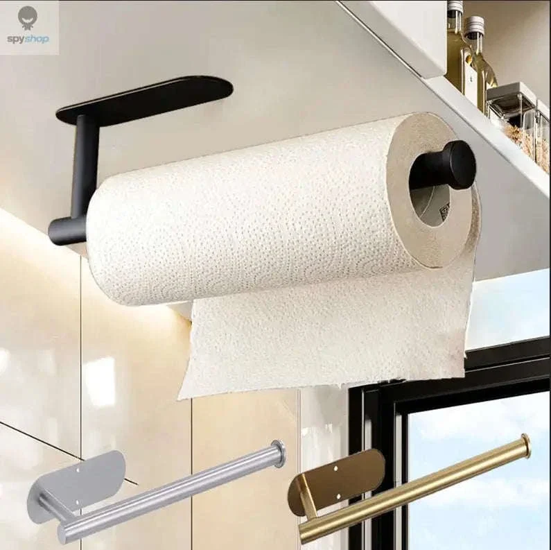 Stainless Steel Paper Towel Holder with Adhesive or Screw Mount - Image 8