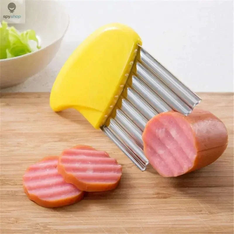 Stainless Steel Crinkle Cutter Knife for Wavy Fruit and Veggie Slices - Image 21