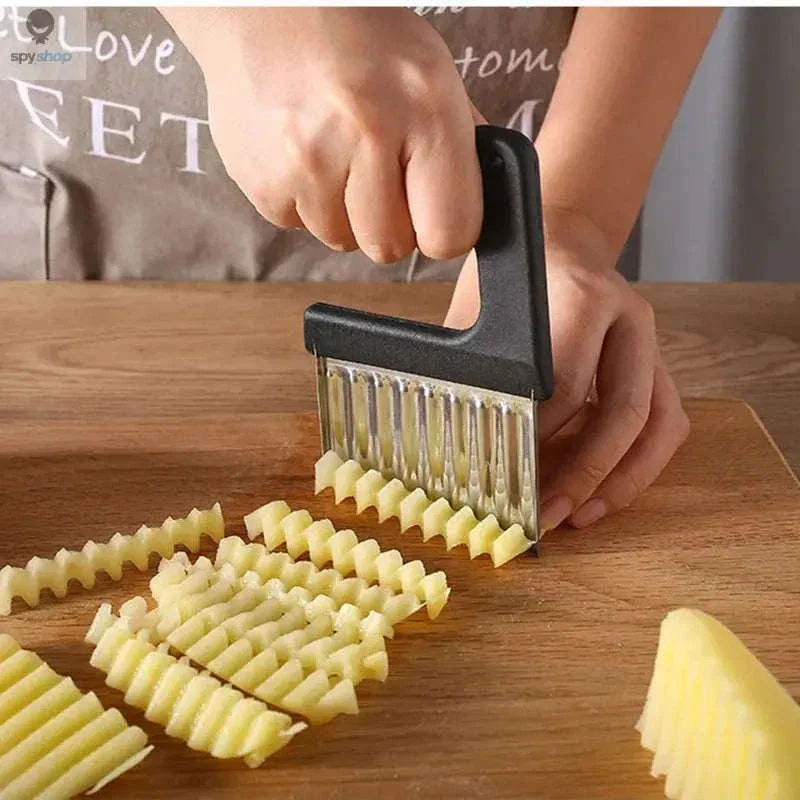 Stainless Steel Crinkle Cutter Knife for Wavy Fruit and Veggie Slices - Image 27