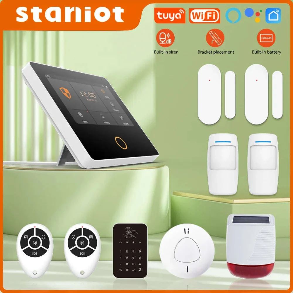 WiFi Home Alarm System with 4.3-Inch Touch Panel