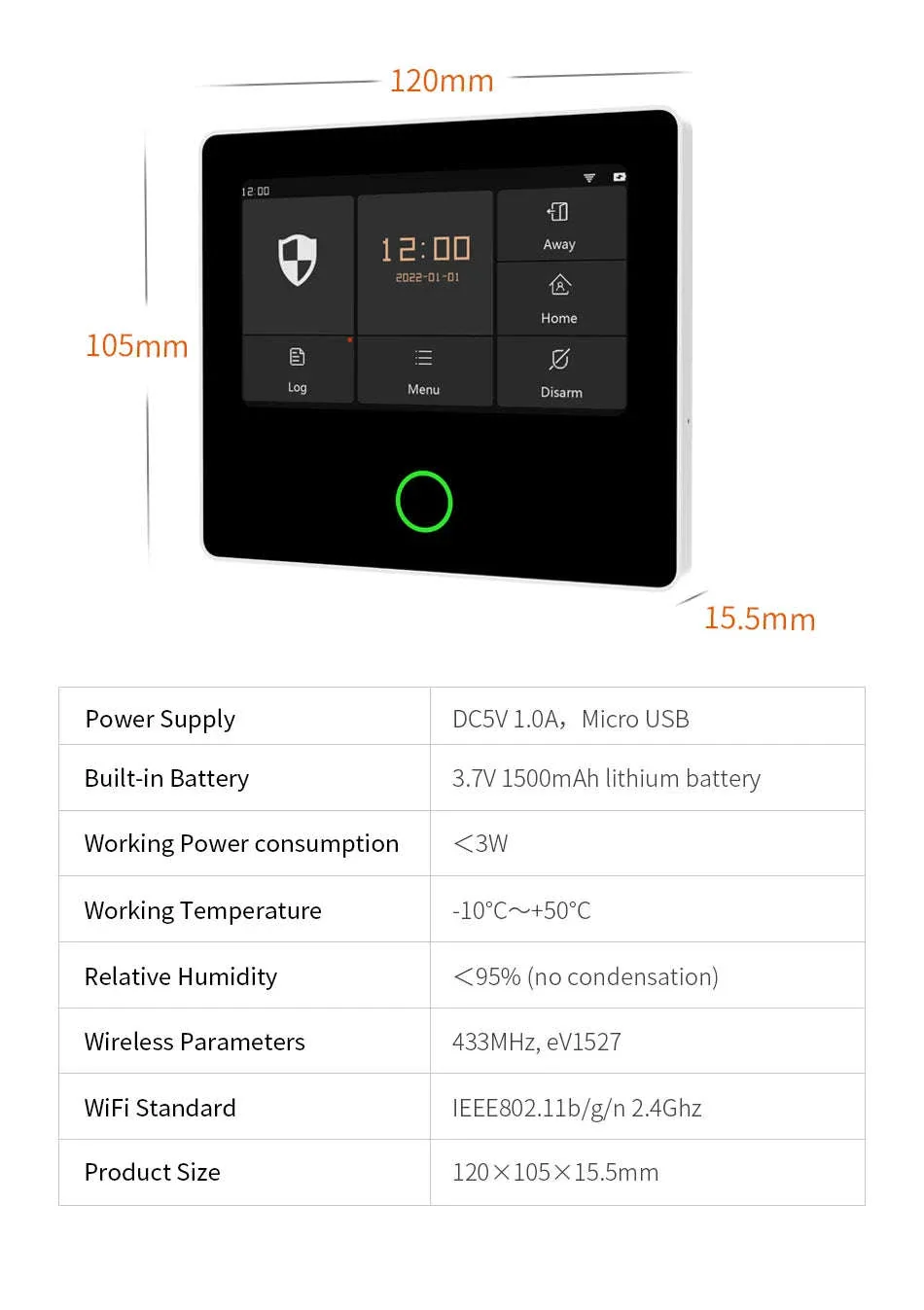 WiFi Home Alarm System with 4.3-Inch Touch Panel - Image 27