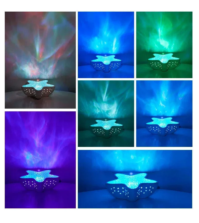 Starfish LED Night Light Rechargeable Ocean Wave Projector - Image 11