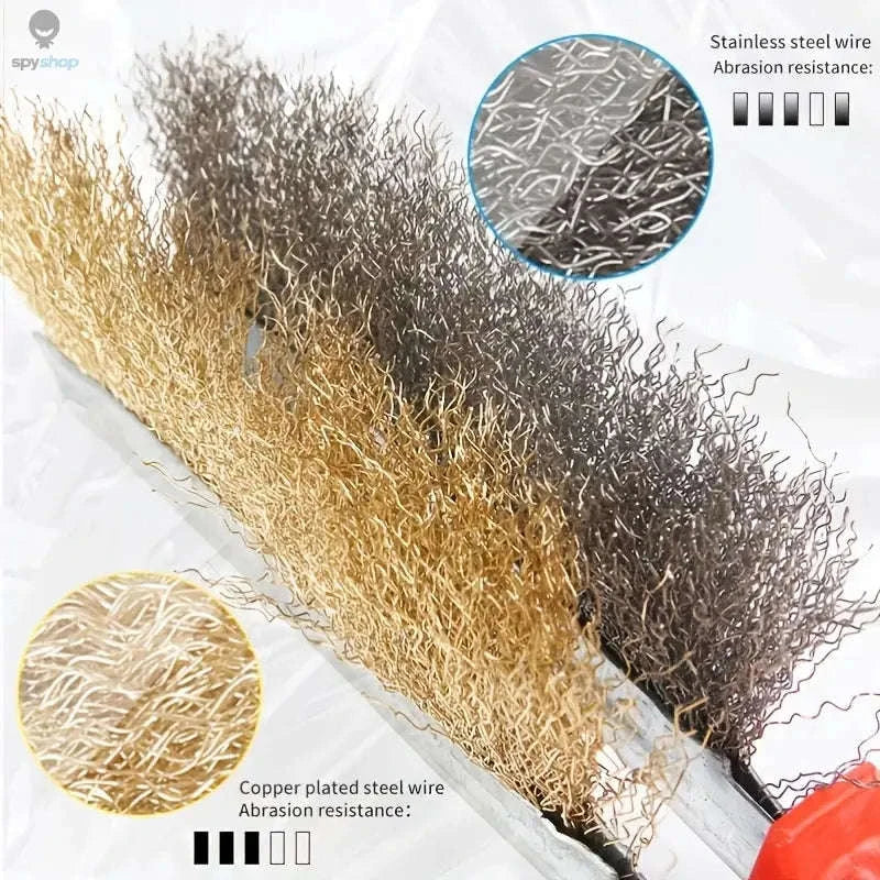Steel Wire Rust Removal Brush for BBQ and Metal Cleaning - Image 4