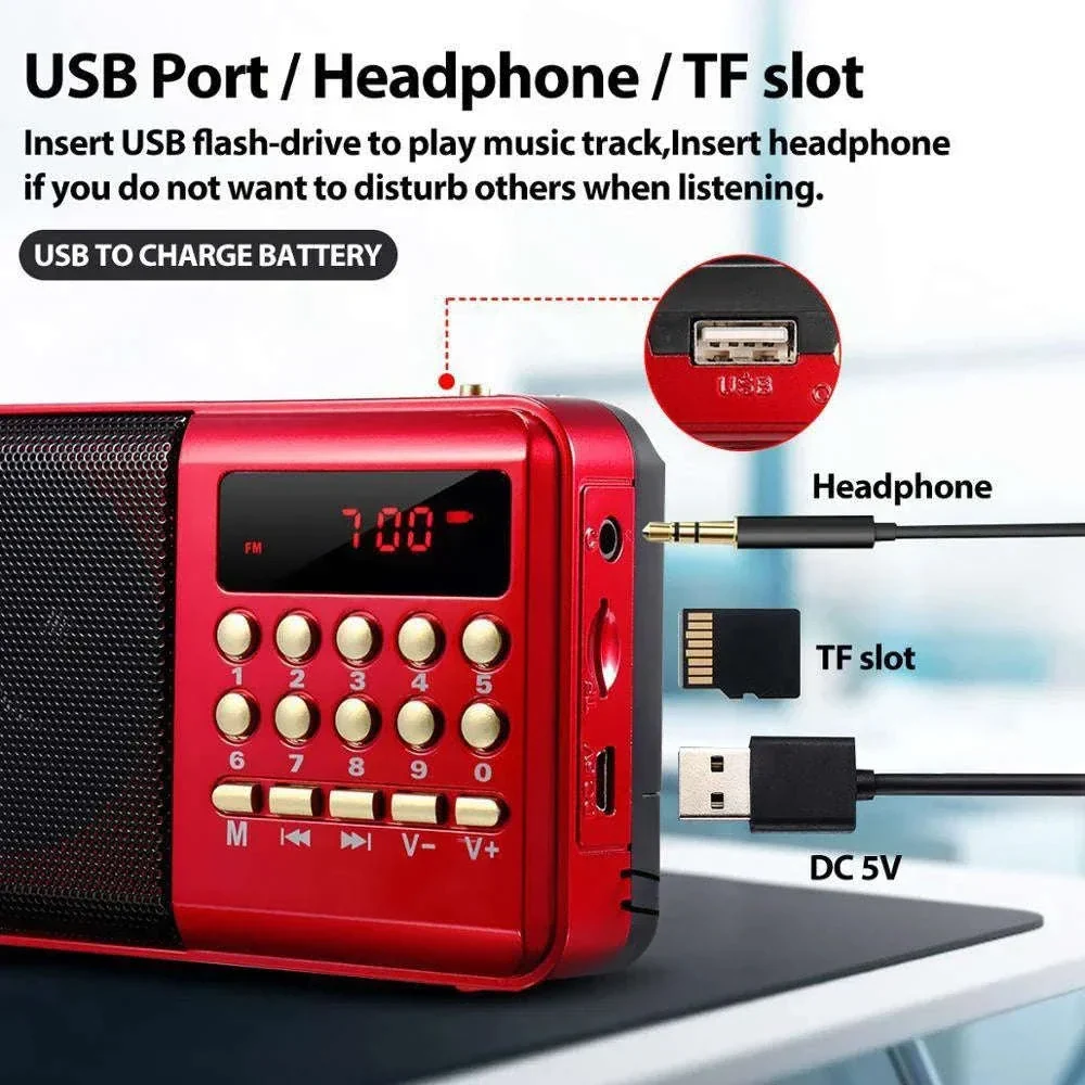 STONEGO Multifunctional Emergency Radio with Solar and Hand Crank - Image 16