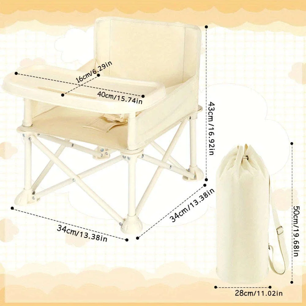 Baby High Chair with Adjustable Footrest and Detachable Cushion - Image 2