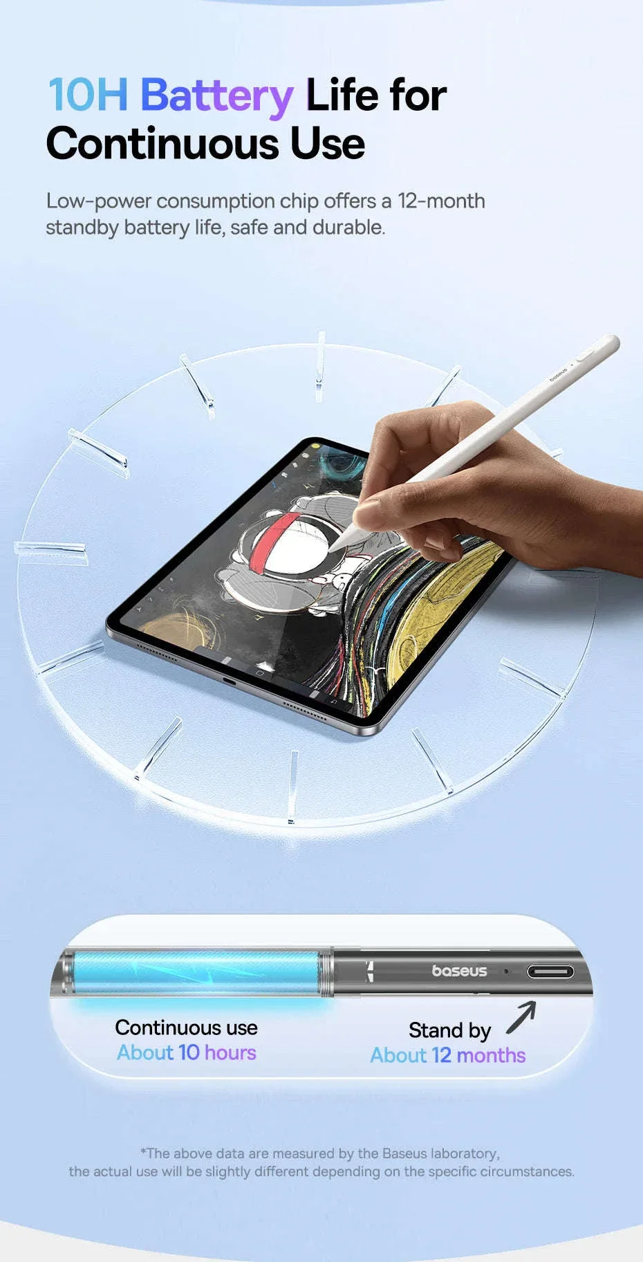 Stylus Pen for iPad with Palm Rejection, LED & Magnetic Design - Image 16