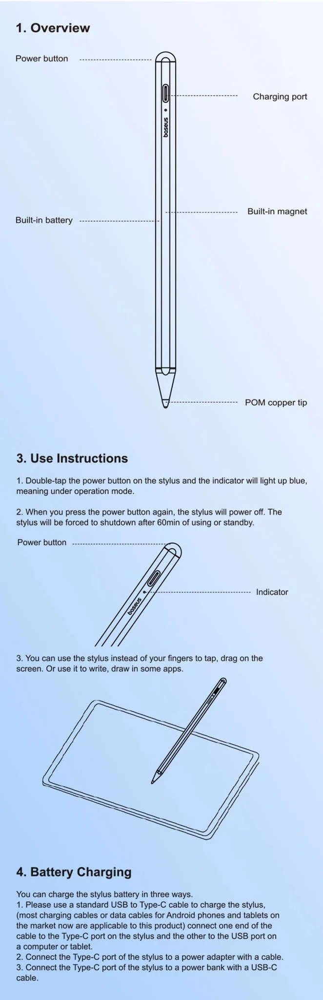 Stylus Pen for iPad with Palm Rejection, LED & Magnetic Design - Image 21