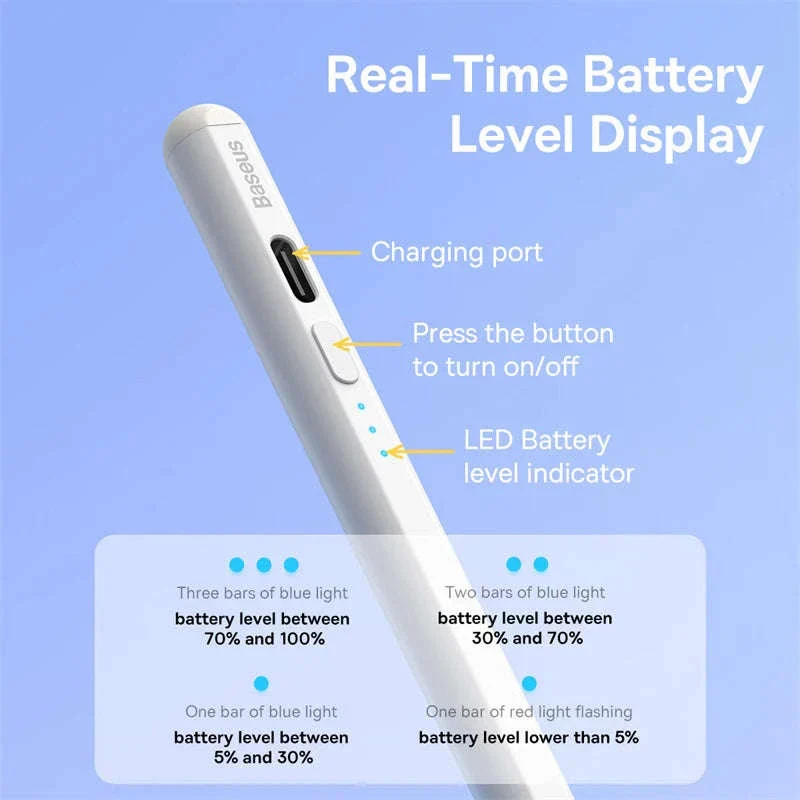 Stylus Pen for iPad with Palm Rejection, LED & Magnetic Design - Image 23