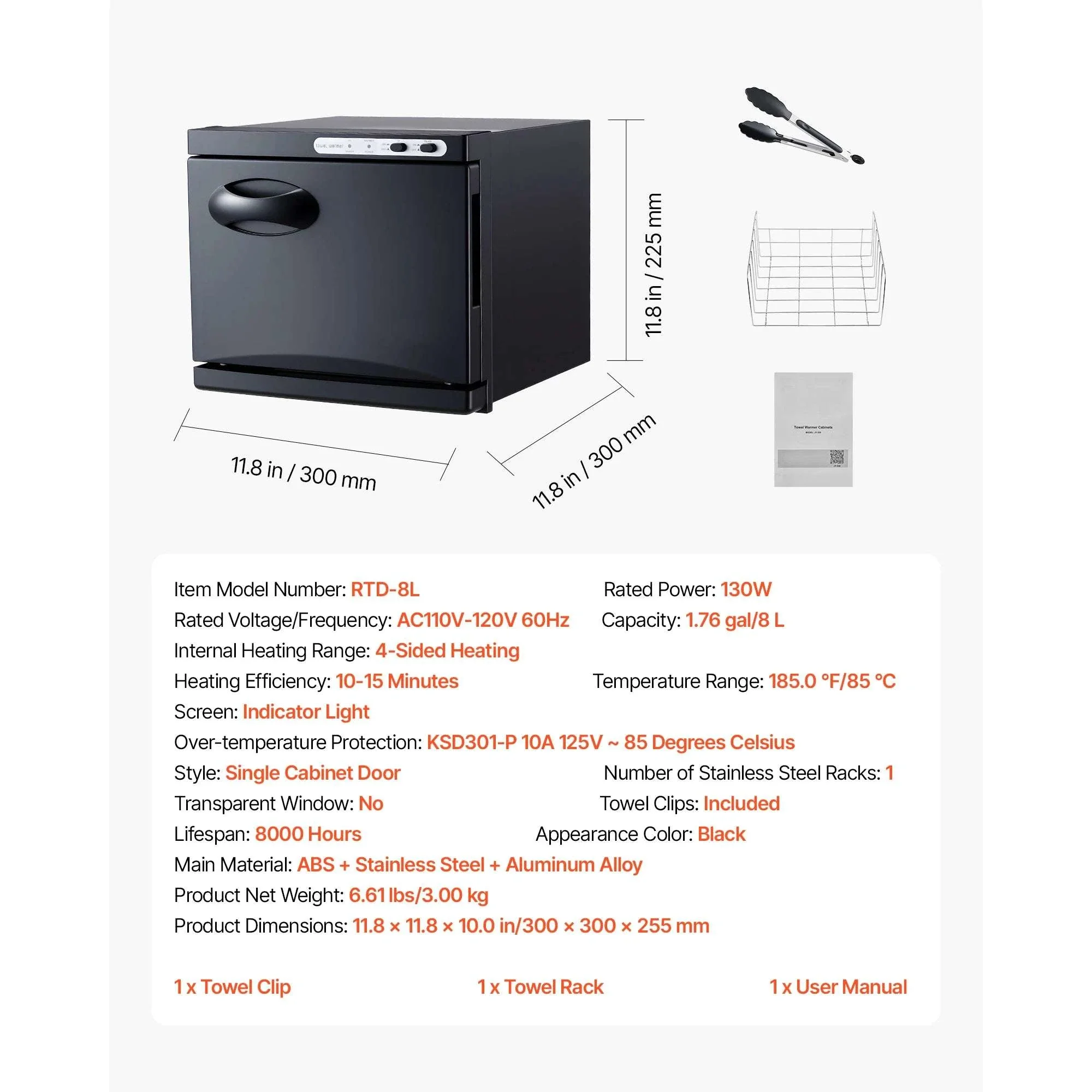 Hot Towel Warmer Cabinet with Steam Heating – Fast 5-Min Heat - Image 19