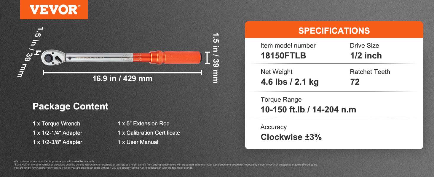 Mechanical Torque Wrench Set 1/4 3/8 1/2 Drive Precision ±3% - Image 13