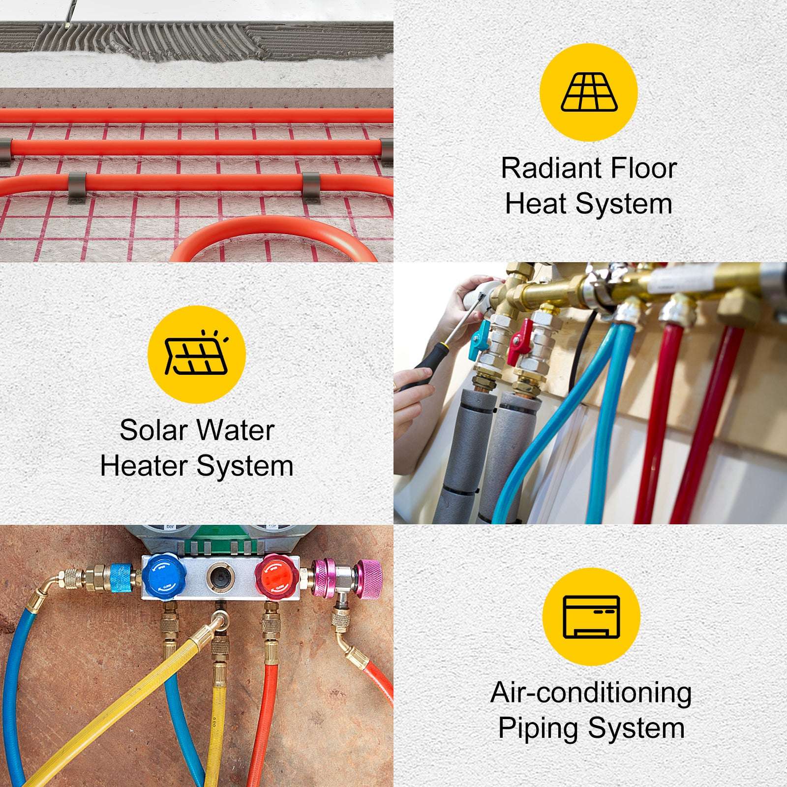 1/2" PEX Tubing 1000ft Oxygen Barrier Pipe for Radiant Heating - Image 15