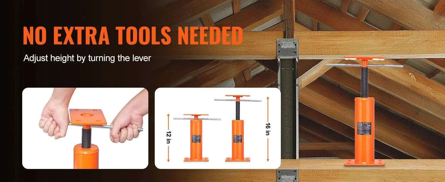 Adjustable House Floor Jack 9700 lb Support Post 12–16 Inch - Image 9