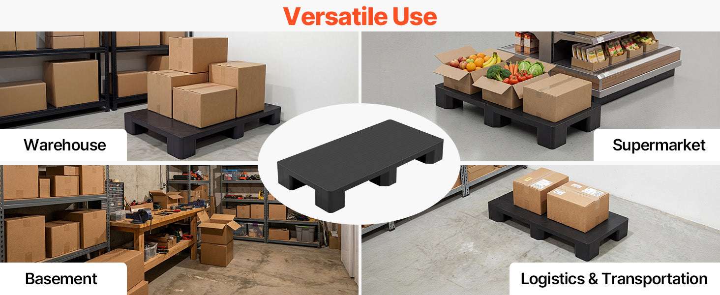 Heavy Duty Plastic Pallet 2205 lbs Waterproof Storage Base - Image 12