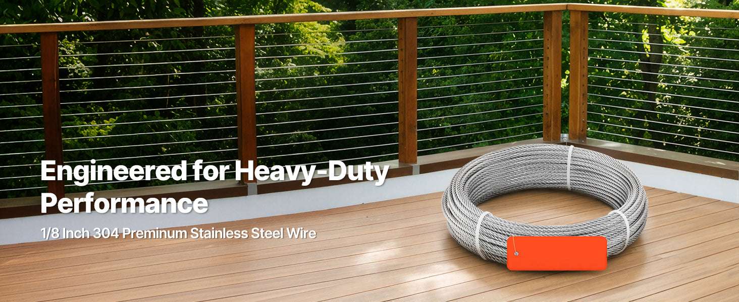 1/8" Stainless Steel Wire Rope Kit 100ft with Cutter 1600lbs - Image 8