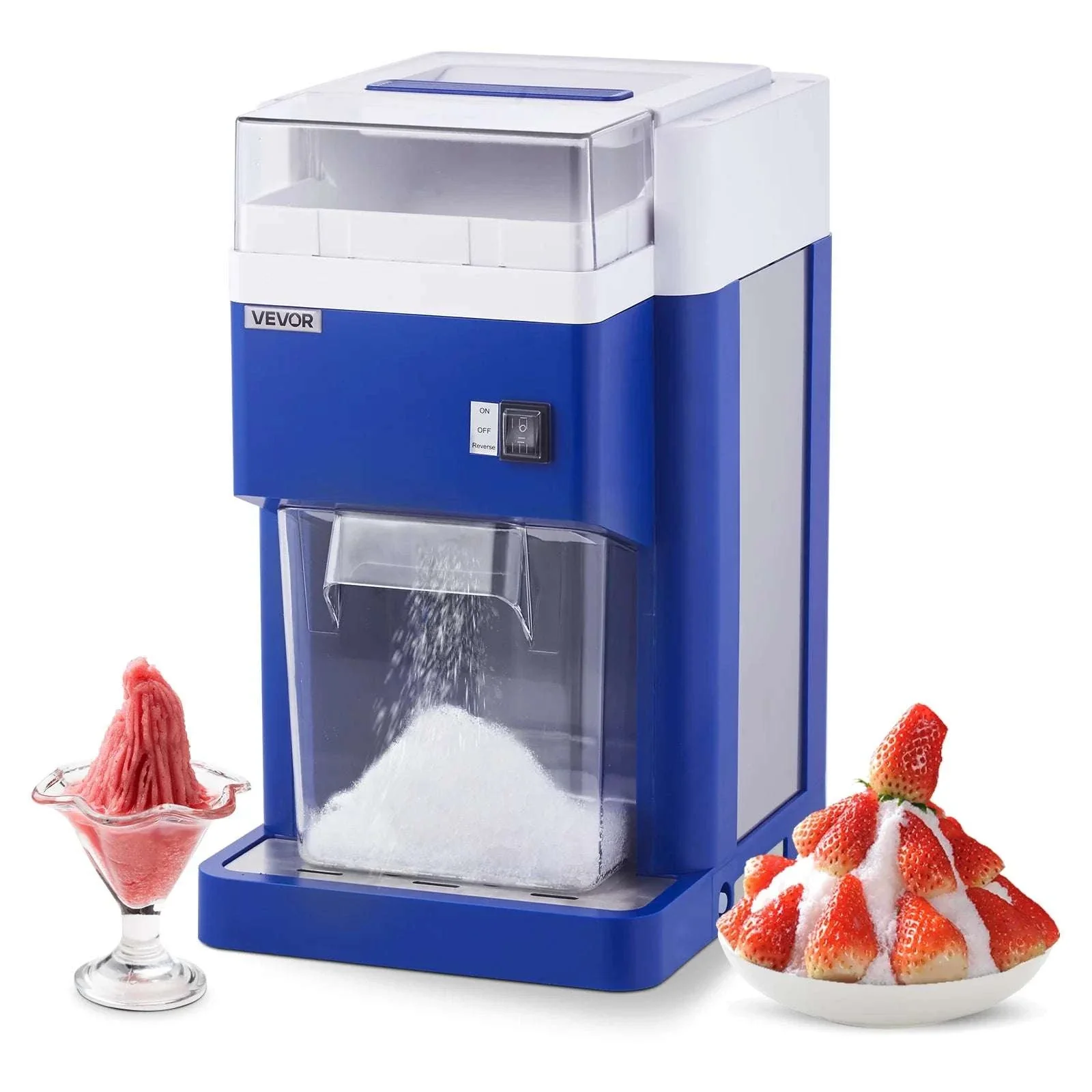1.8L Electric Ice Shaver Machine with Stainless Steel Blades