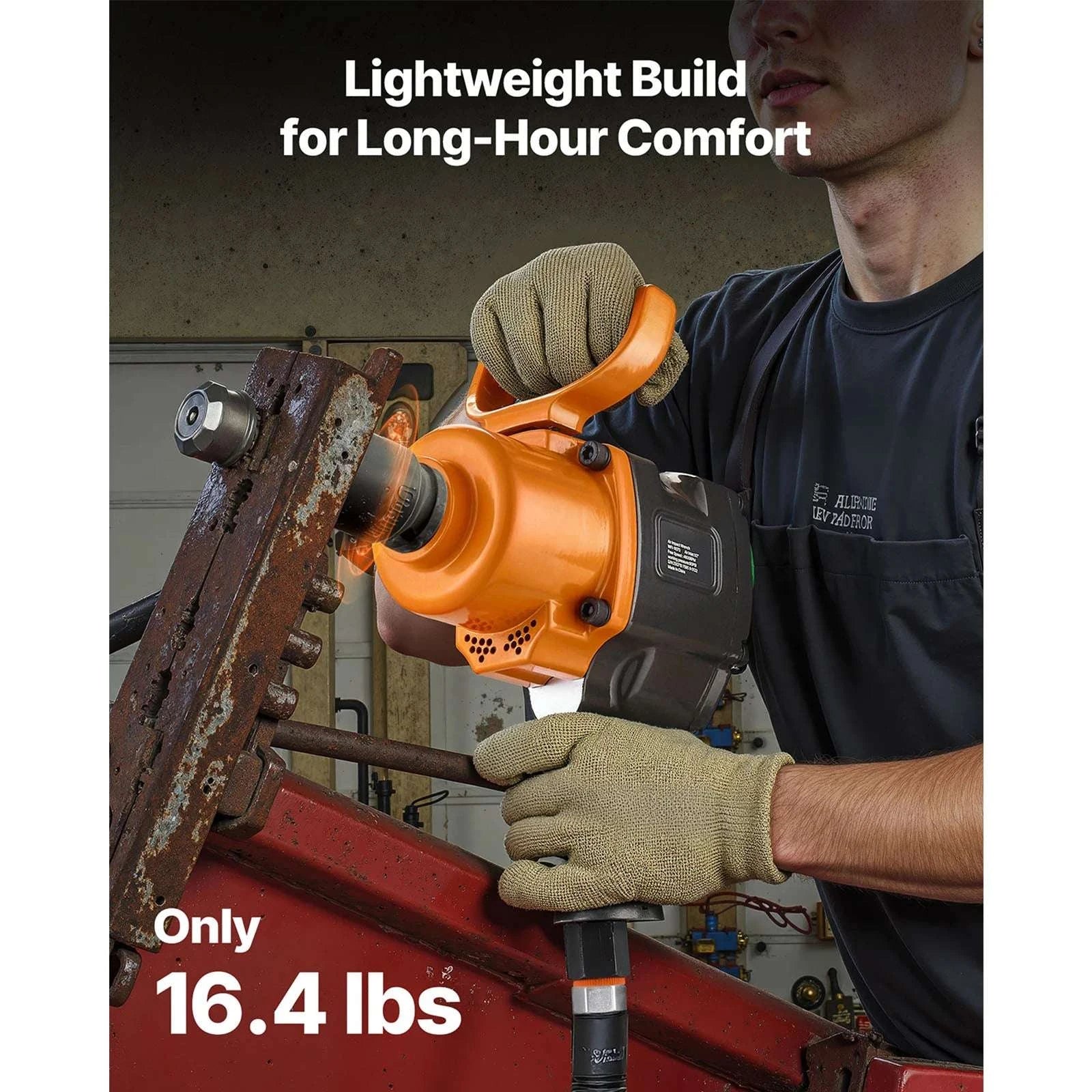 1" Air Impact Wrench 1200 ft-lbs Torque Pneumatic Heavy Duty Gun - Image 6