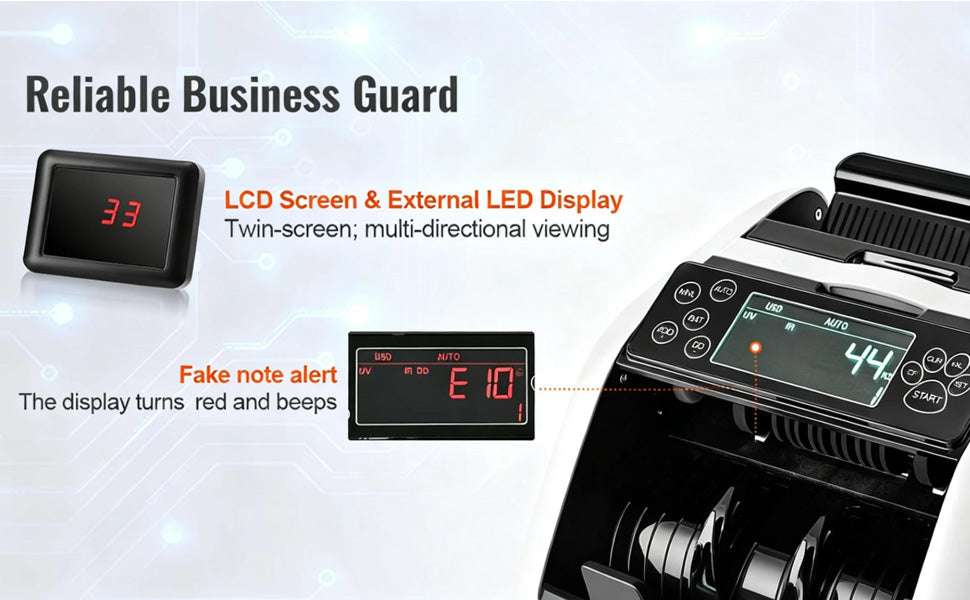 Money Counter Machine 1000 Bills/Min with UV MG Detection - Image 11