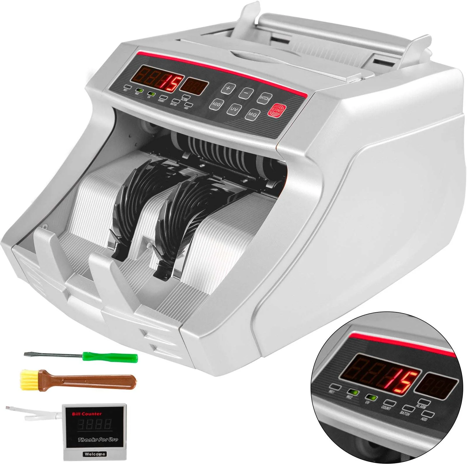 Money Counter Machine 1000 Bills/Min with UV MG Detection - Image 15